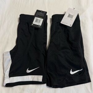 Nike set of 2 new with tags black athletic shorts. Boys size 5